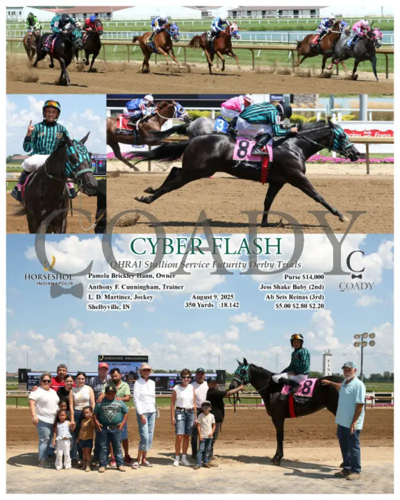 CYBER FLASH - QHRAI Stallion Service Futurity Derby Trials - 08-09-25 - R09 - IND Indiana Grand
