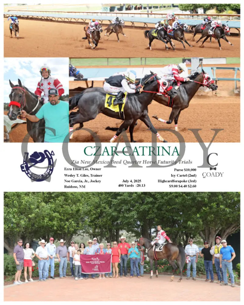CZAR CATRINA - Zia New Mexico Bred Quarter Horse Futurity Trials - 07-04-25 - R08 - RUI Ruidoso Downs