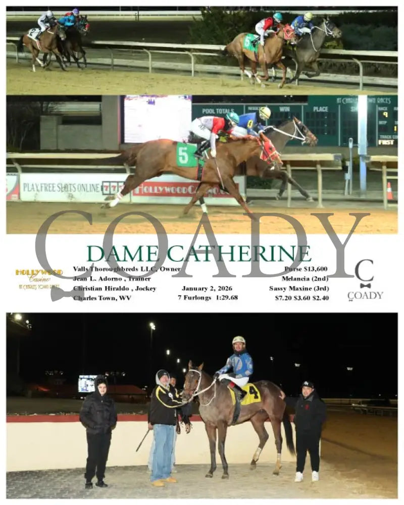 DAME CATHERINE - 01-02-26 - R09 - CT Hollywood Casino at Charles Town Races