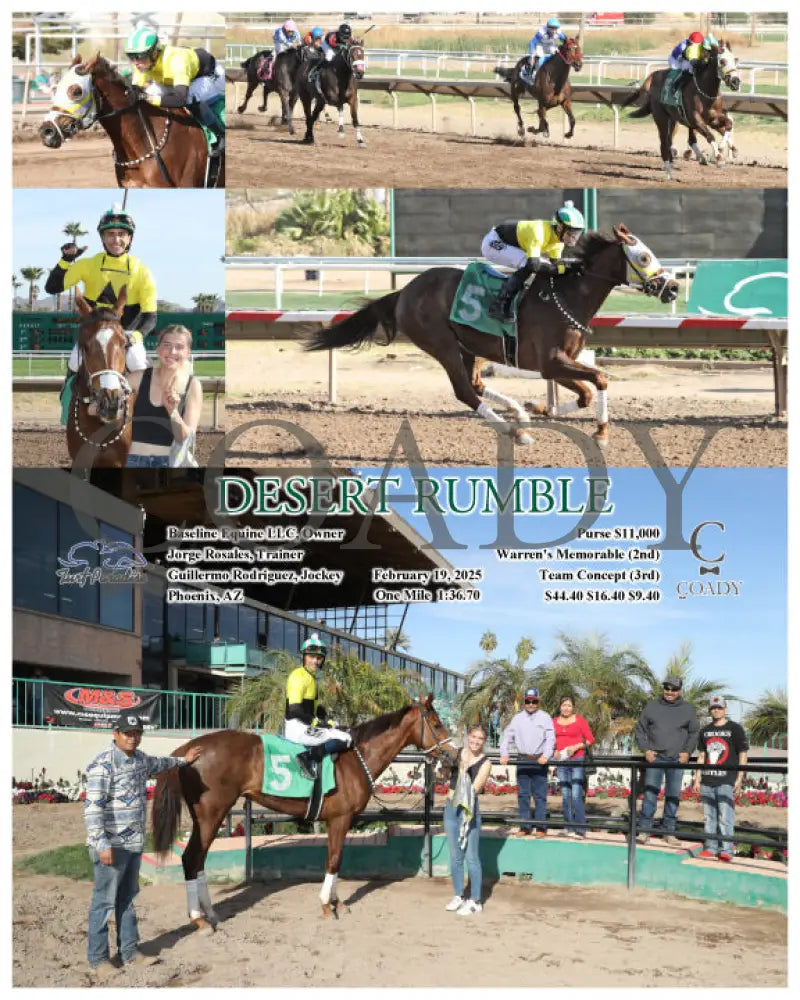DESERT RUMBLE - 02-19-25 - R06 - TUP Turf Paradise