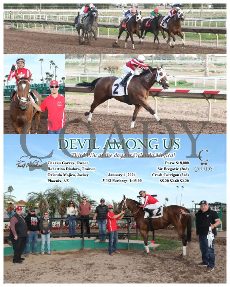 DEVIL AMONG US - Third Win of the day for Orlando Mojica! - 01-06-26 - R06 - TUP - Coady Media - Kurtis Coady Photography
