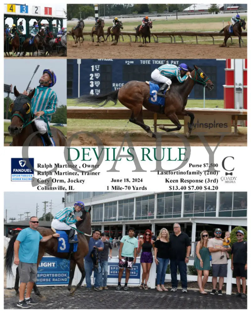 Devil’s Rule - 06-18-24 R03 Fan Fanduel Sportsbook Horse Racing