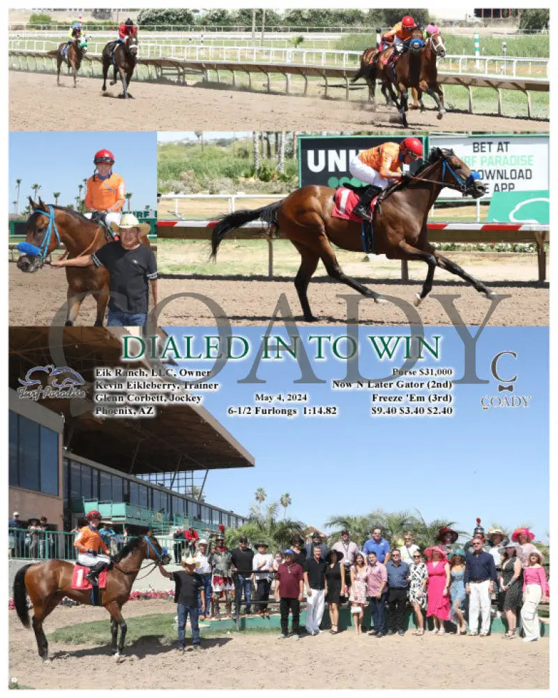 Dialed In To Win - 05-04-24 R07 Tup Turf Paradise