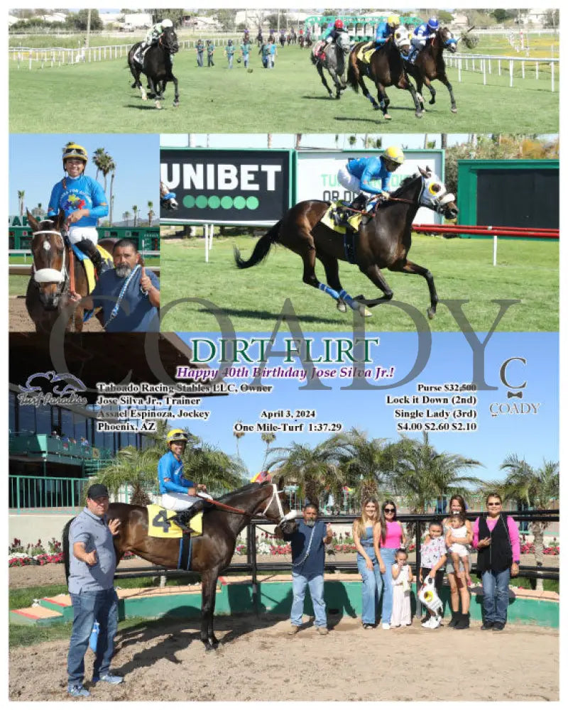 Dirt Flirt - Happy 40Th Birthday Jose Silva Jr.! 04 - 03 - 24 R05 Tup Turf Paradise