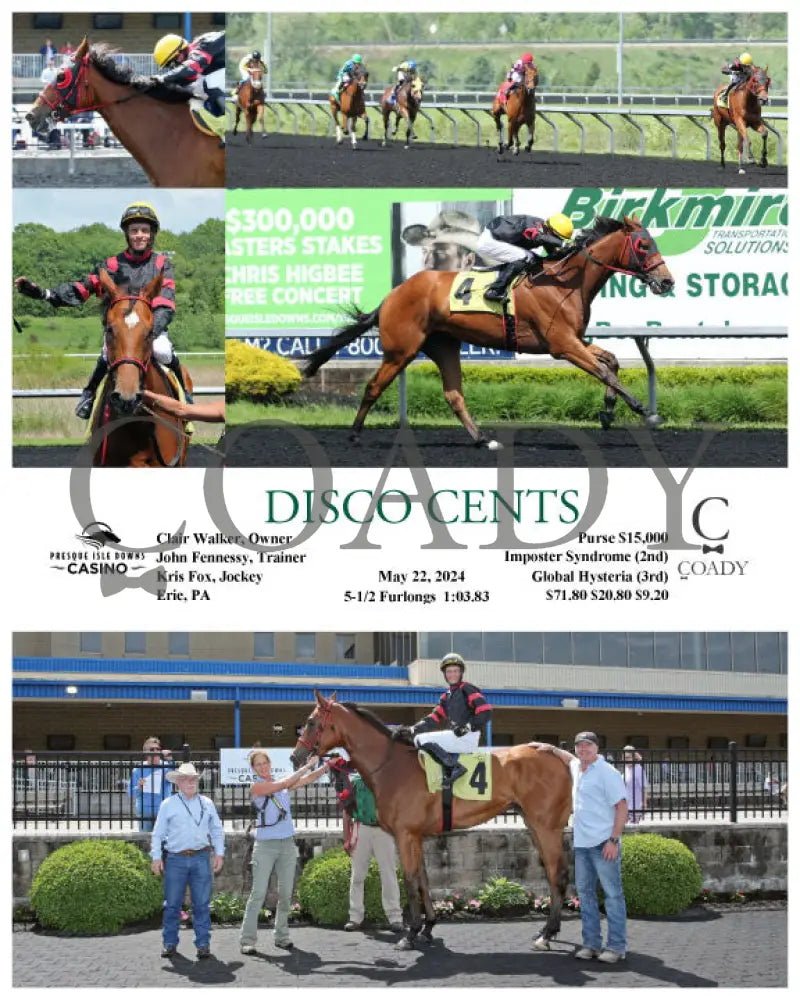 Disco Cents - 05-22-24 R01 Pid Presque Isle Downs