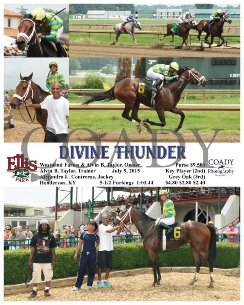 Divine Thunder - 070515 Race 02 Elp Ellis Park
