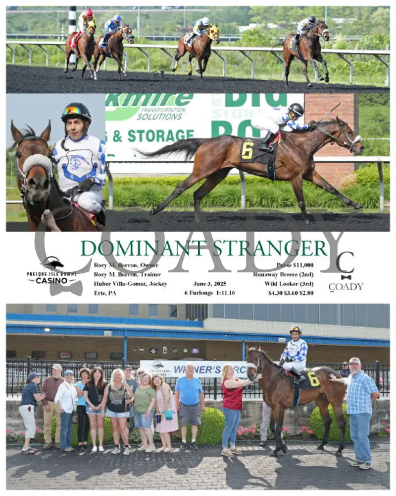 DOMINANT STRANGER - 06-03-25 - R04 - PID Presque Isle Downs