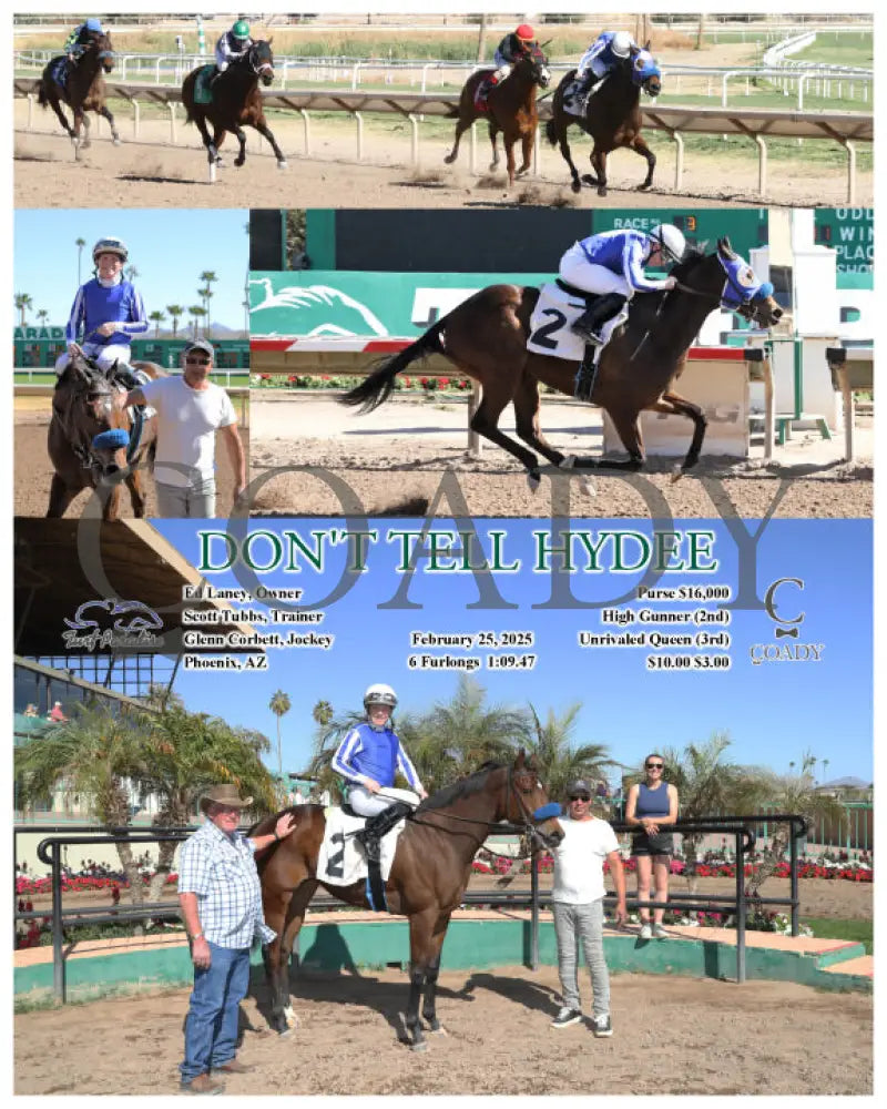 DON’T TELL HYDEE - 02-25-25 - R03 - TUP Turf Paradise