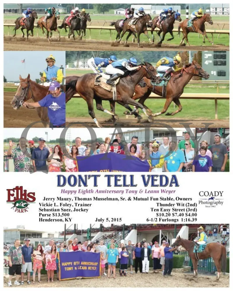 Don’t Tell Veda - 070515 Race 08 Elp Ellis Park