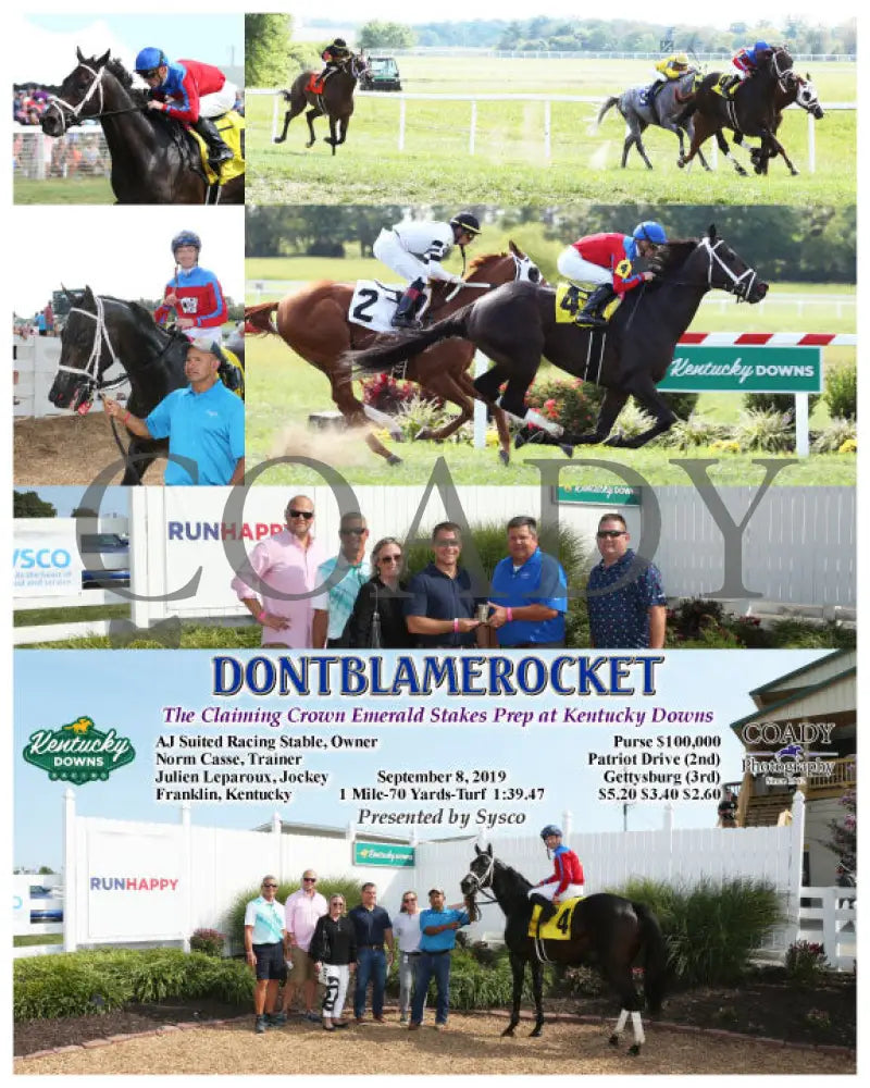 Dontblamerocket - The Claiming Crown Emerald Stakes Prep At Kentucky Downs 09-08-19 R07 Kd