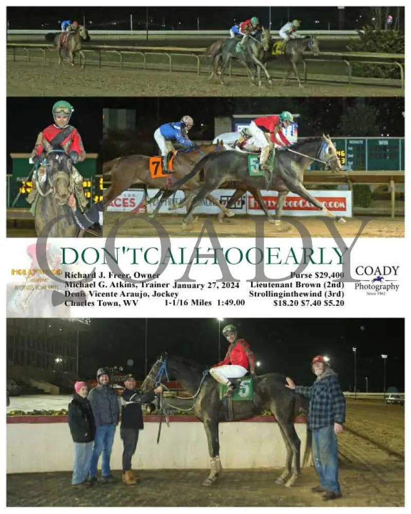 Don’tcalltooearly - 01-27-24 R08 Ct Hollywood Casino At Charles Town Races