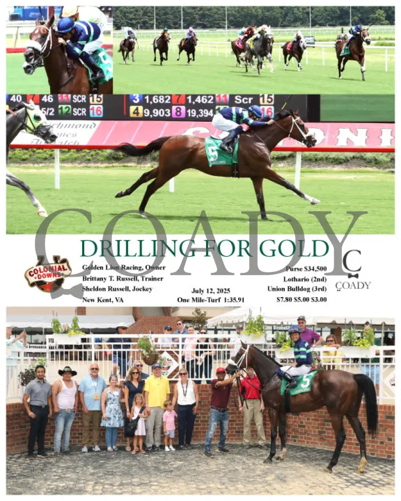DRILLING FOR GOLD - RVA Day Mascot Race - 07-12-25 - R04 - CNL Colonial Downs