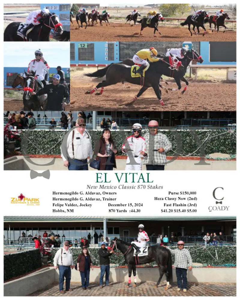 El Vital - New Mexico Classic 870 Stakes 12-15-24 R01 Zia Zia Park