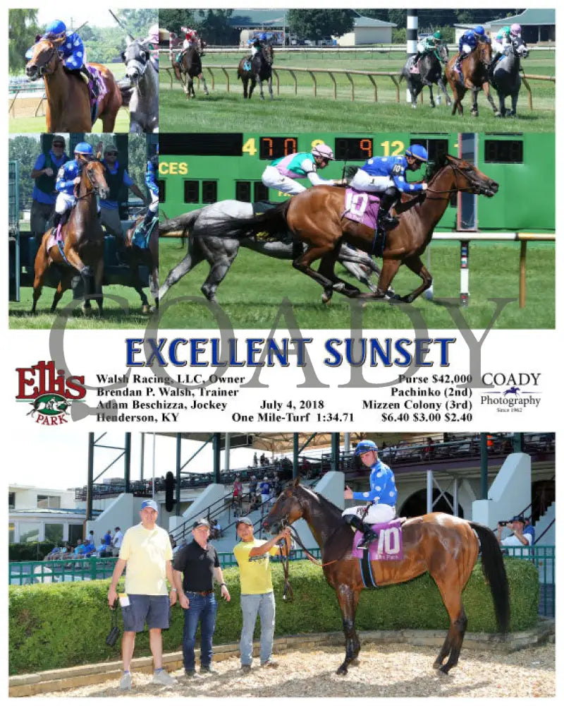 Excellent Sunset - 070418 Race 06 Elp Ellis Park