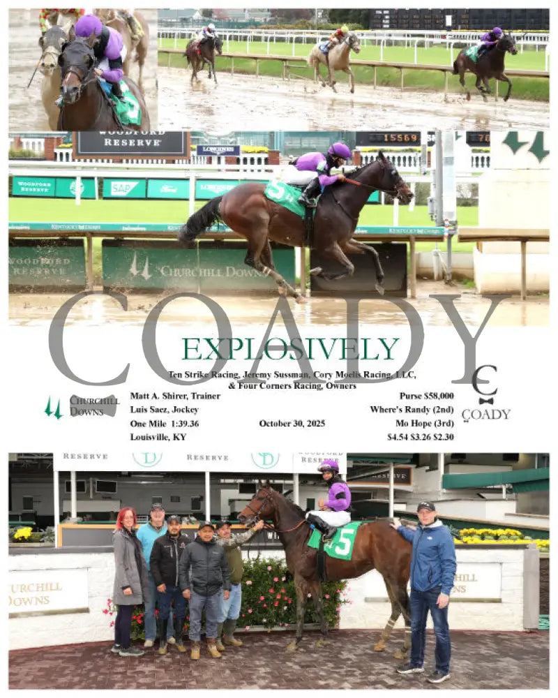 EXPLOSIVELY - 103025 - Race 01 - CD Churchill Downs