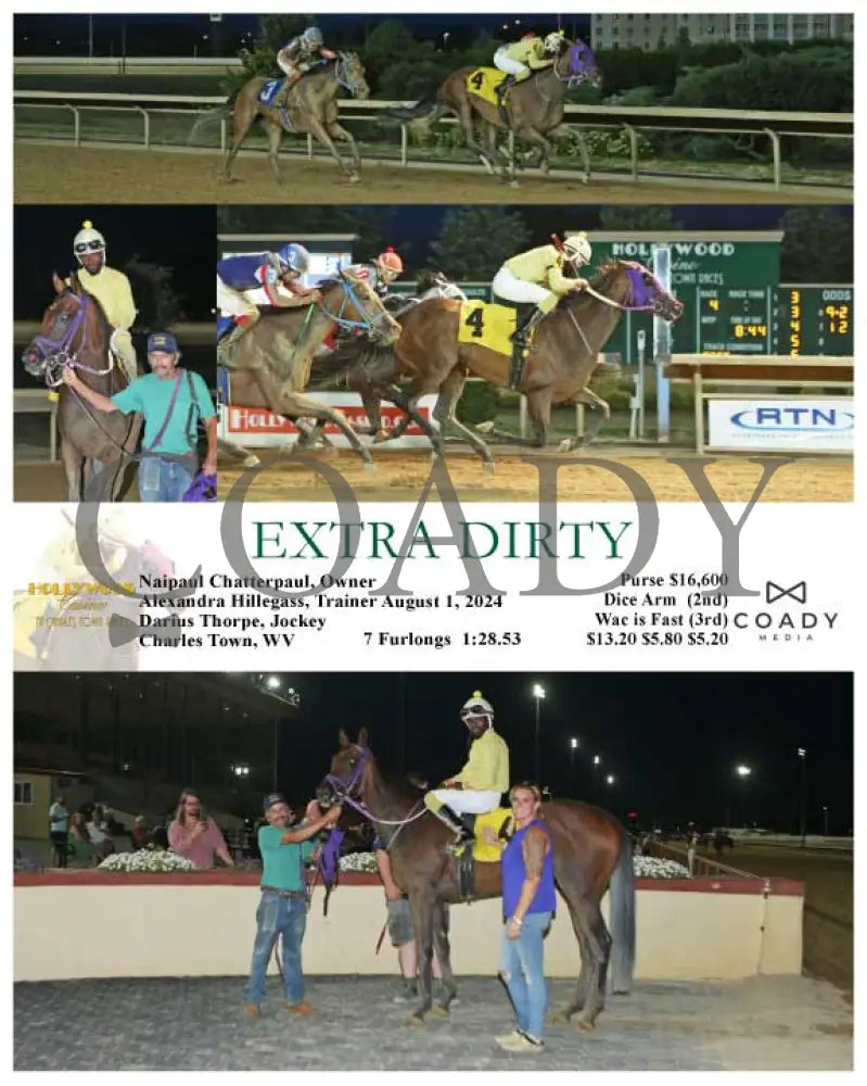 Extra Dirty - 08-01-24 R04 Ct Hollywood Casino At Charles Town Races
