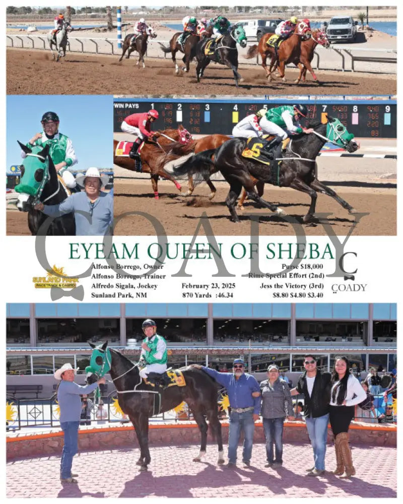 EYEAM QUEEN OF SHEBA - 02-23-25 - R02 - SUN Turfway Park