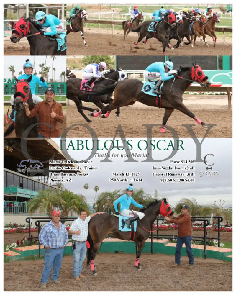 FABULOUS OSCAR - That’s for you Maria! - 03-13-25 - R02 - TUP Turf Paradise