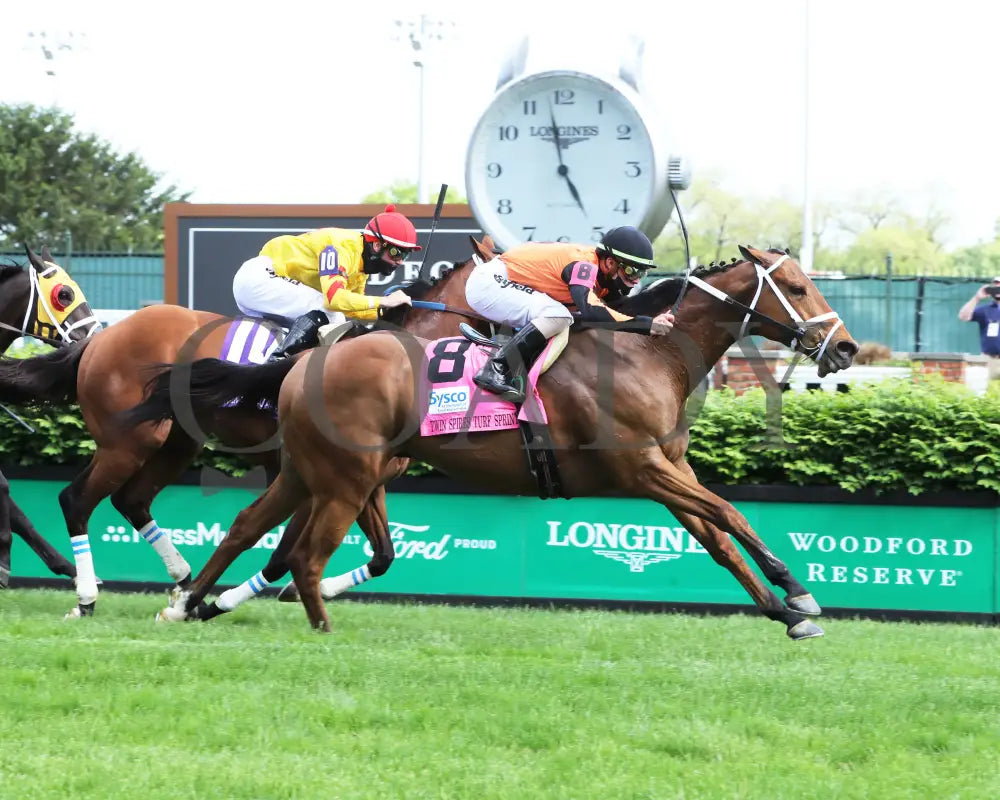 Fast Boat - The Twin Spires Turf Sprint G2 04-30-21 R10 Cd Finish 001 Churchill Downs