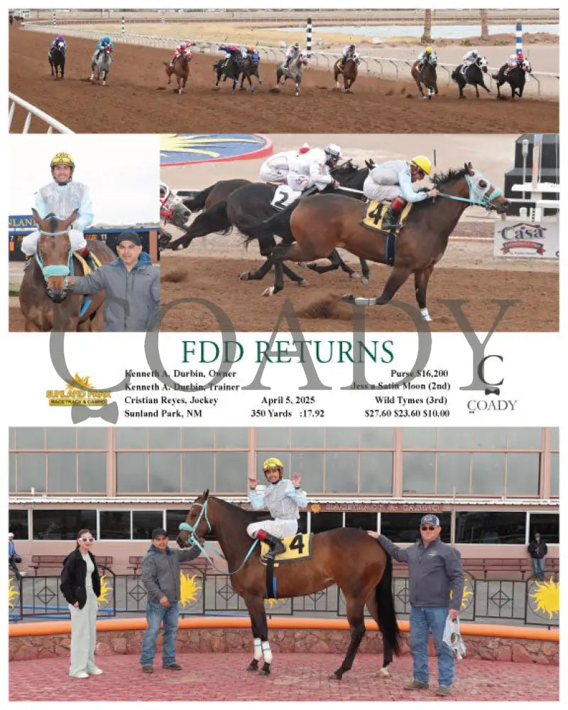 FDD RETURNS - 04-05-25 - R04 - SUN Sunland Park