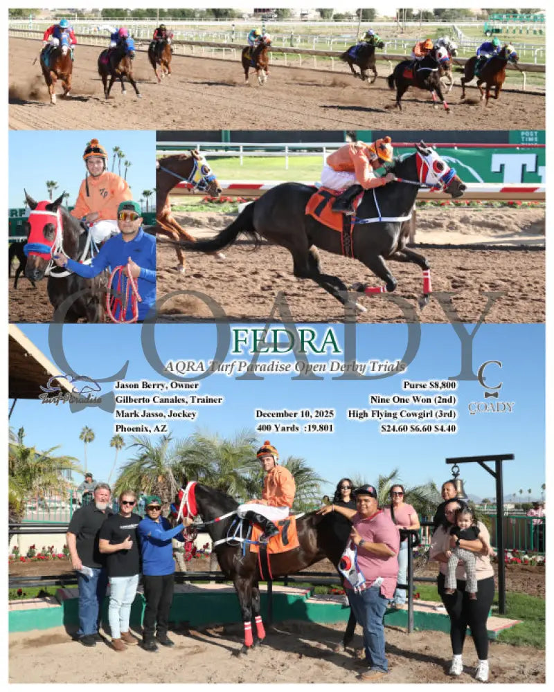 FEDRA - AQRA Turf Paradise Open Derby Trials - 12-10-25 - R04 - TUP - Coady Media - Kurtis Coady Photography