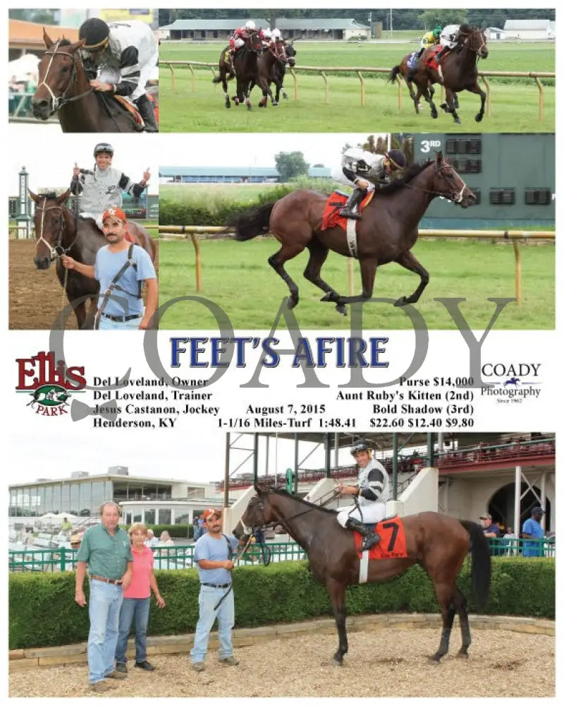 Feet’s Afire - 080715 Race 01 Elp Ellis Park