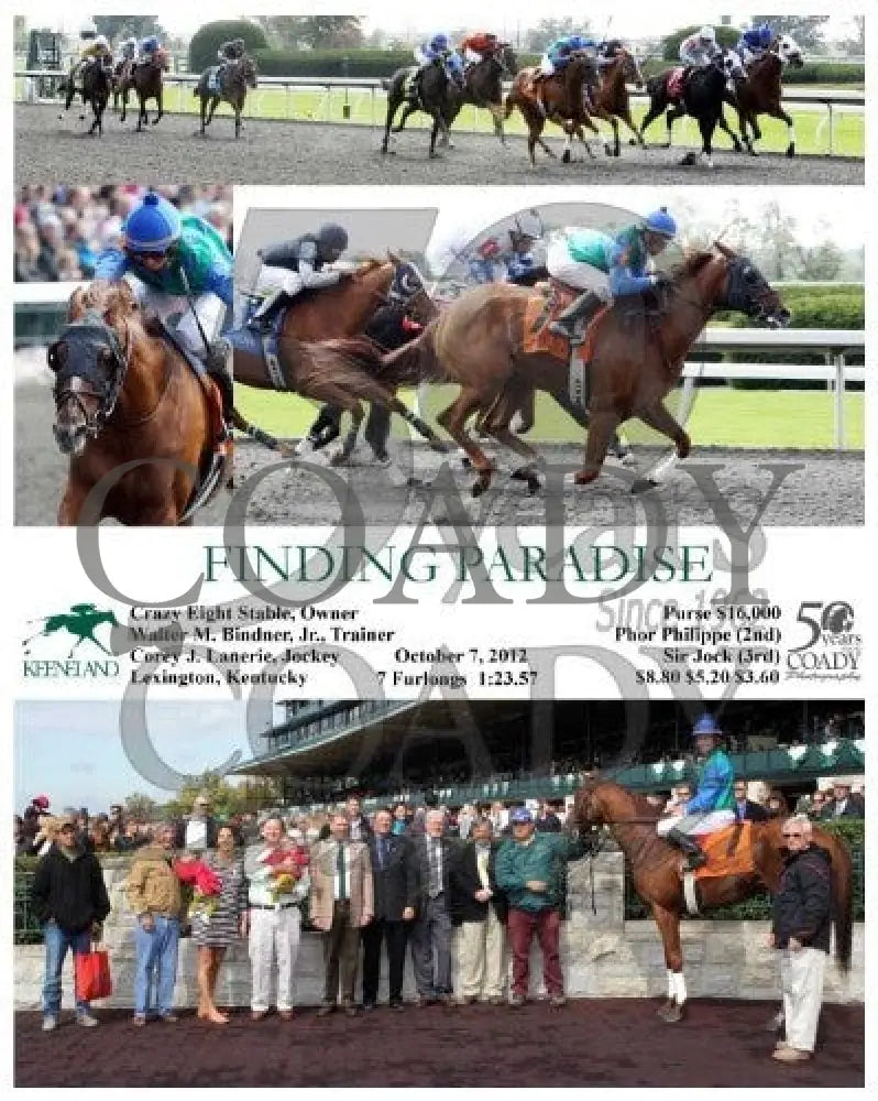 Finding Paradise - 100712 Race 01 Keeneland