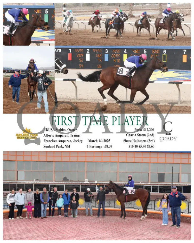 FIRST TIME PLAYER - 03-14-25 - R09 - SUN Sunland Park