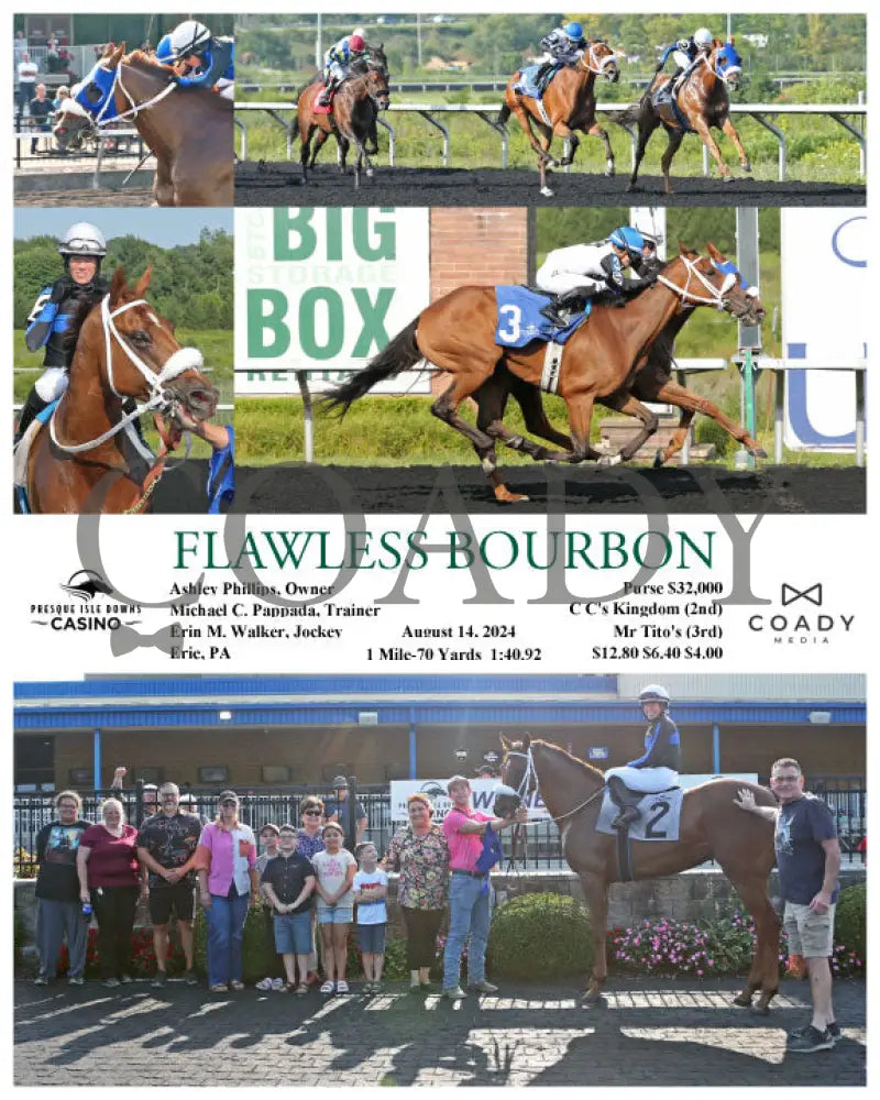 Flawless Bourbon - 08-14-24 R06 Pid Presque Isle Downs
