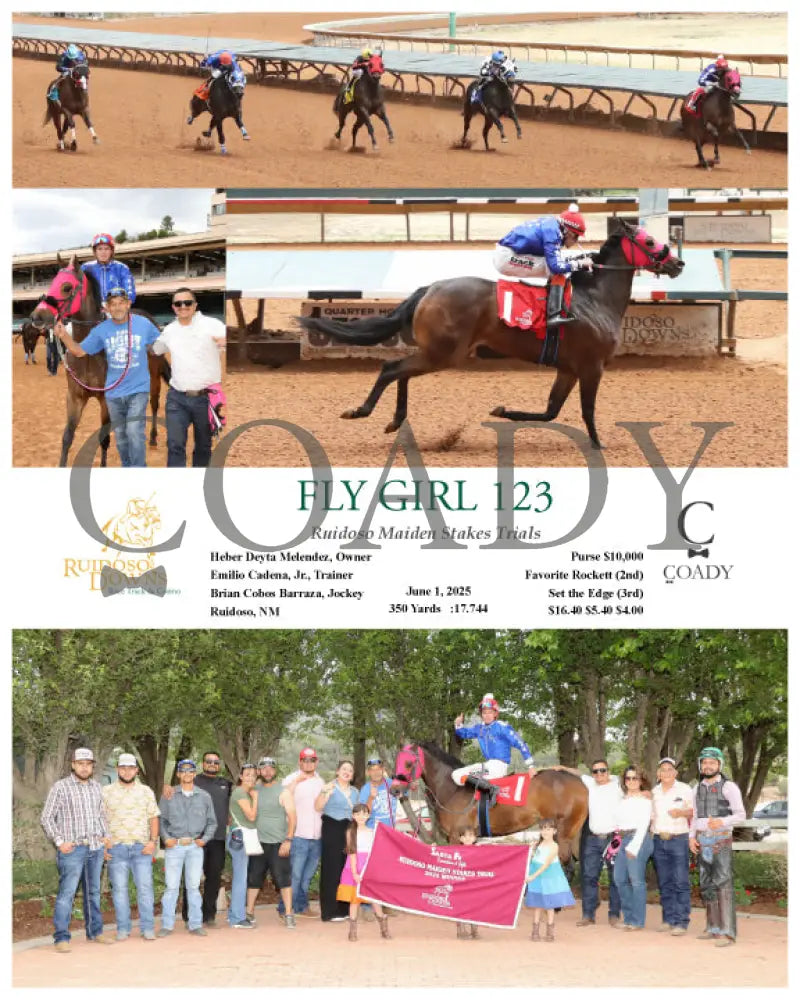 FLY GIRL 123 - Ruidoso Maiden Stakes Trials - 06-01-25 - R03 - RUI - Coady Media - Kurtis Coady Photography