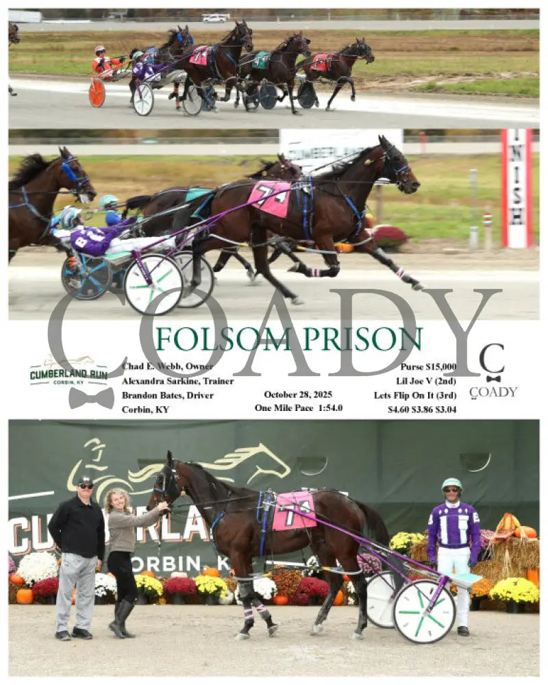FOLSOM PRISON - 102825 - Race 04 - CMR Presque Isle Downs