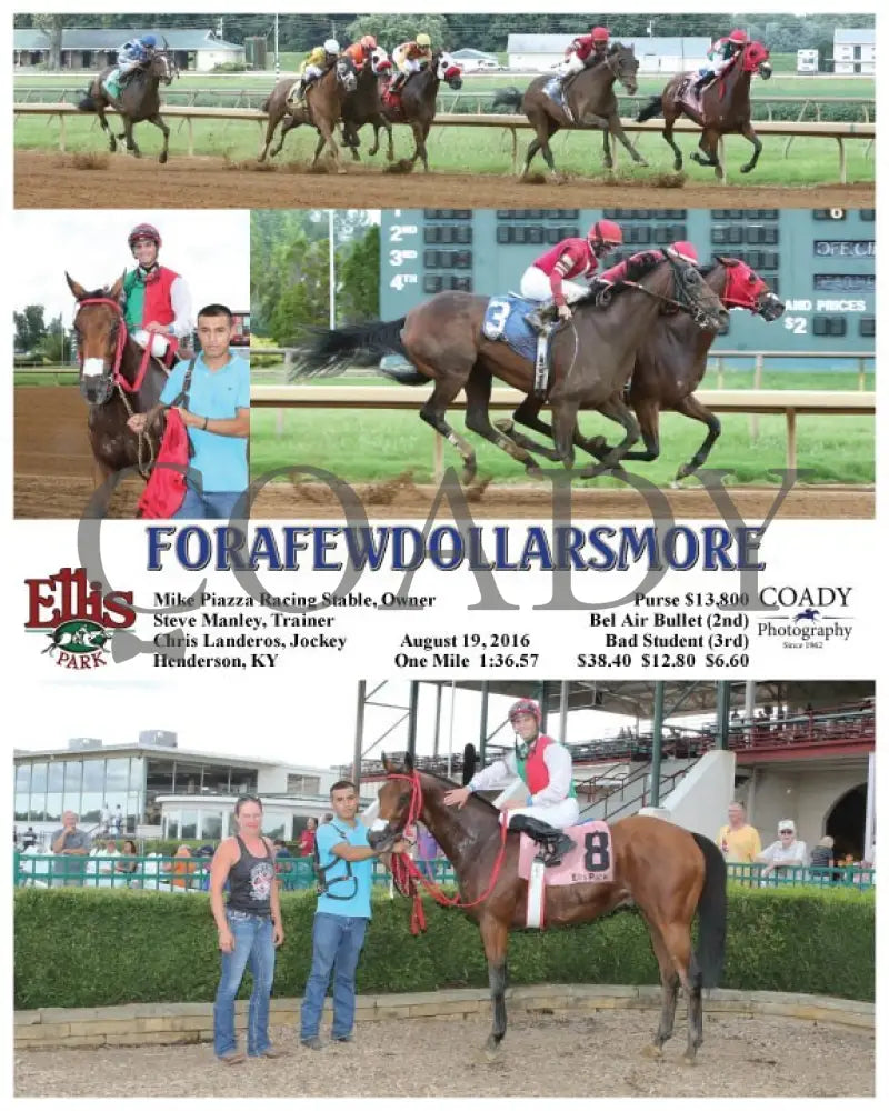 Forafewdollarsmore - 081916 Race 06 Elp Ellis Park