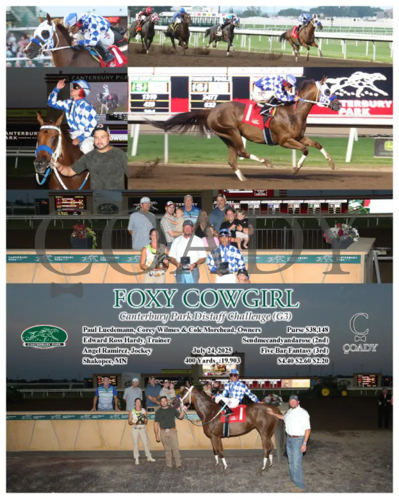 FOXY COWGIRL - Canterbury Park Distaff Challenge (G3) - 07-24-25 - R08 - CBY Canterbury Park