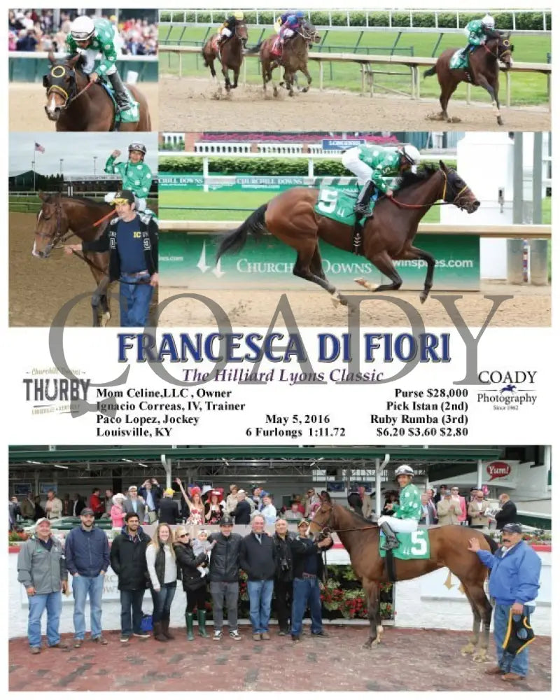 Francesca Di Fiori - 050516 Race 05 Cd Churchill Downs