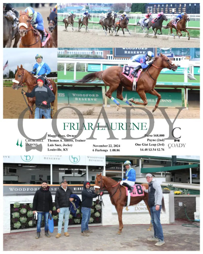 Friar Laurene - 11-22-24 R08 Cd Churchill Downs