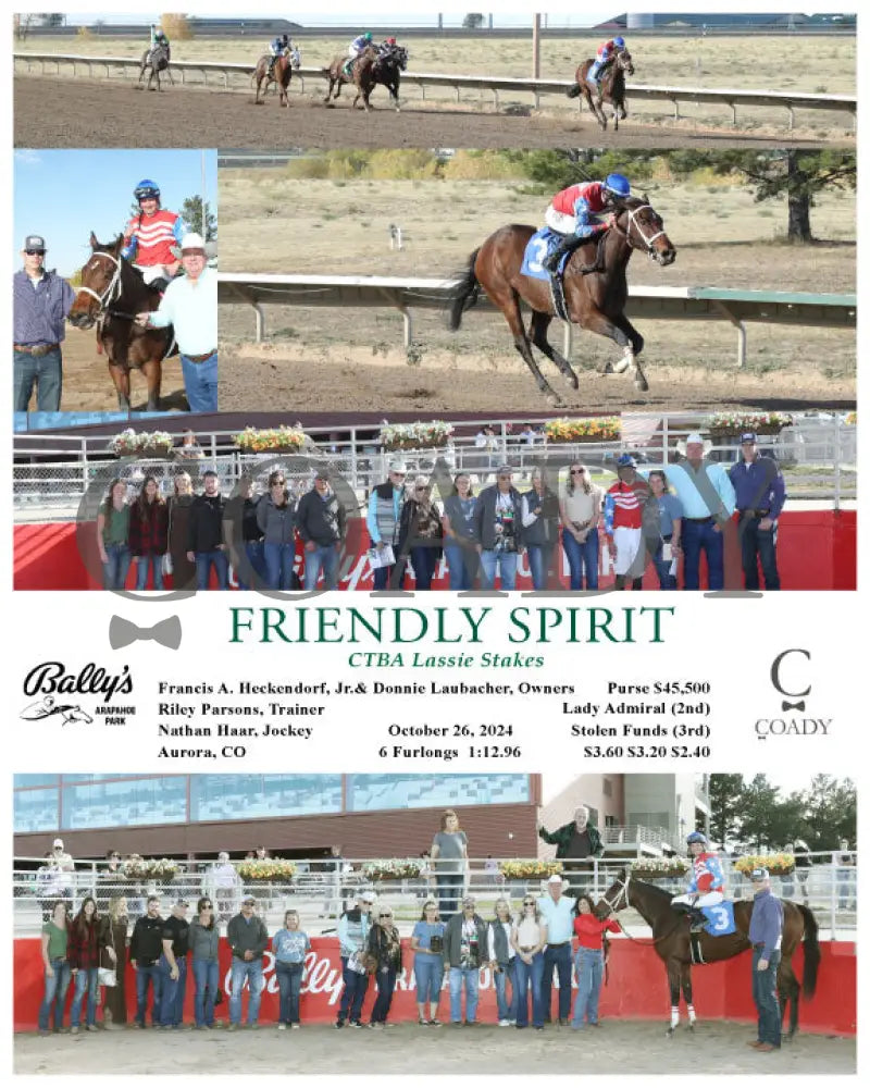 Friendly Spirit - Ctba Lassie Stakes 10-26-24 R07 Arp Arapahoe Park