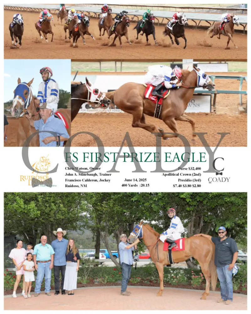 FS FIRST PRIZE EAGLE - 06-14-25 - R06 - RUI Ruidoso Downs