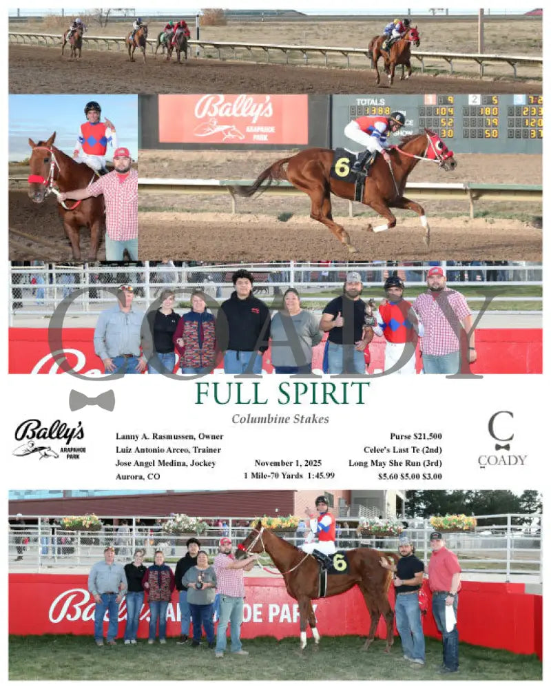 FULL SPIRIT - Columbine Stakes - 11-01-25 - R07 - ARP Arapahoe Park