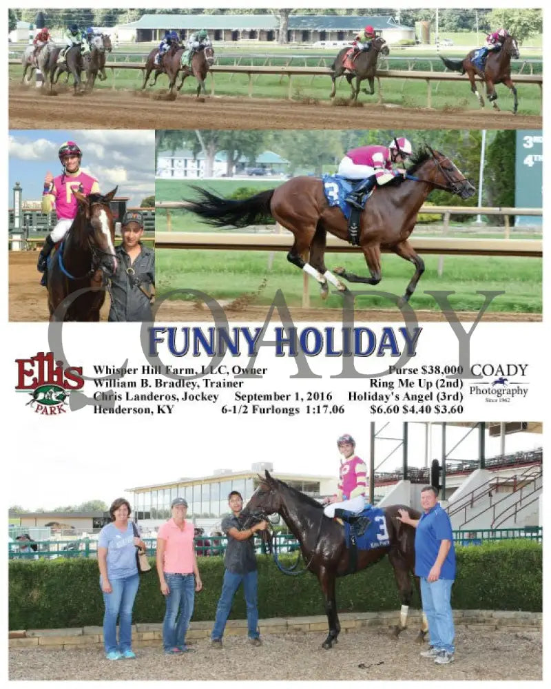 Funny Holiday - 090116 Race 07 Elp Ellis Park