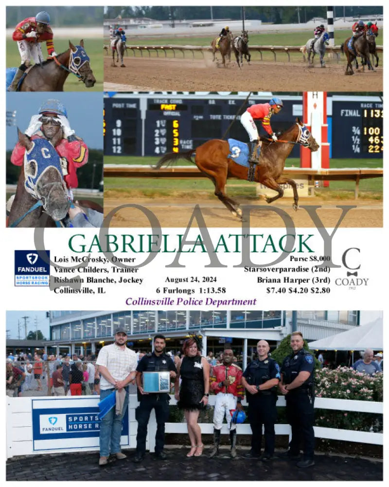 Gabriella Attack - 08-24-24 R01 Fan Group Fanduel Sportsbook Horse Racing