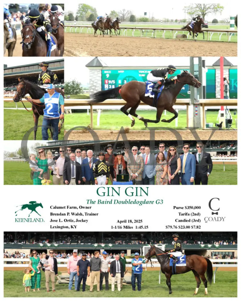 GIN GIN - The Baird Doubledogdare G3 - 04-18-25 - R09 - KEE Keeneland