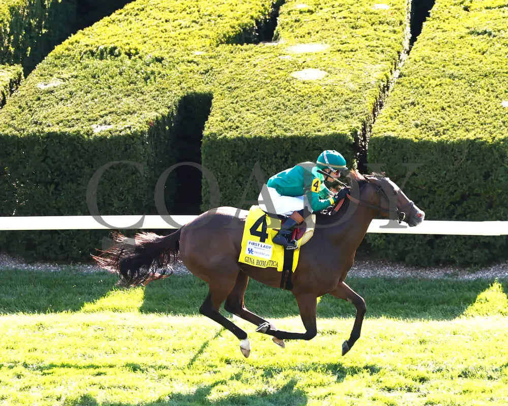 Gina Romantica - 100524 Race 08 Kee The First Lady G1 Aerial Finish 01 Keeneland