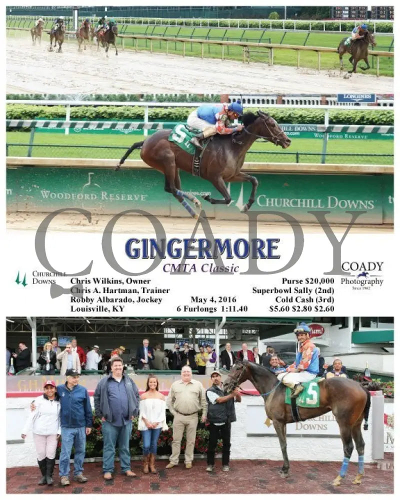 Gingermore - 050416 Race 03 Cd Churchill Downs