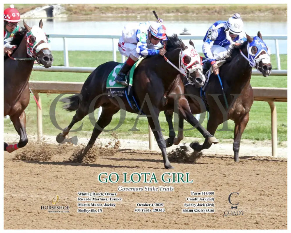 GO LOTA GIRL - Governors Stake Trials - 10-04-25 - R05 - IND - Action Indiana Grand
