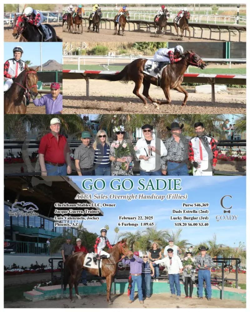 GO GO SADIE - ATBA Sales Overnight Handicap (Fillies) - 02-22-25 - R08 - TUP Turf Paradise