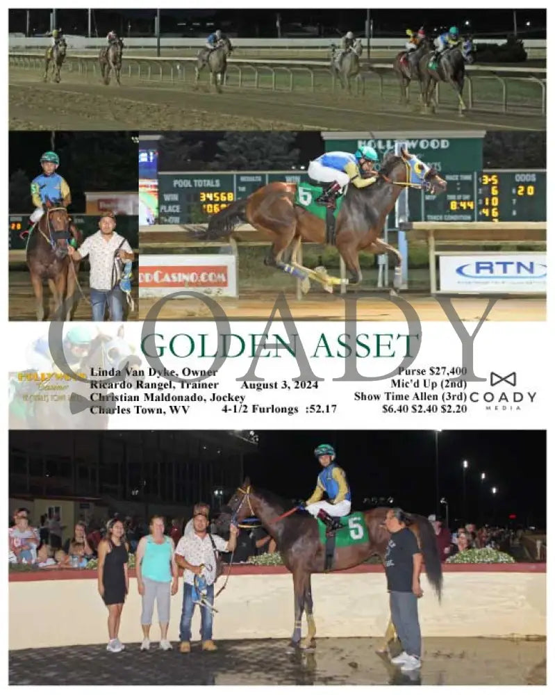 Golden Asset - 08-03-24 R04 Ct Hollywood Casino At Charles Town Races