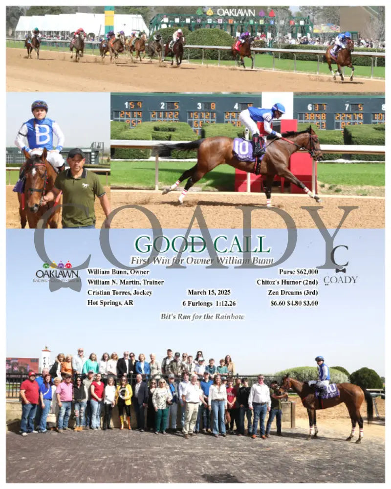 GOOD CALL - 031525 - Race 06 - OP Oaklawn Park