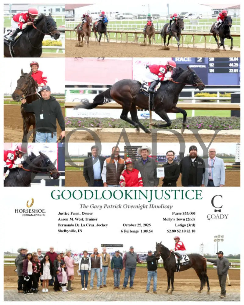 GOODLOOKINJUSTICE - The Gary Patrick Overnight Handicap - 10-25-25 - R02 - IND Indiana Grand