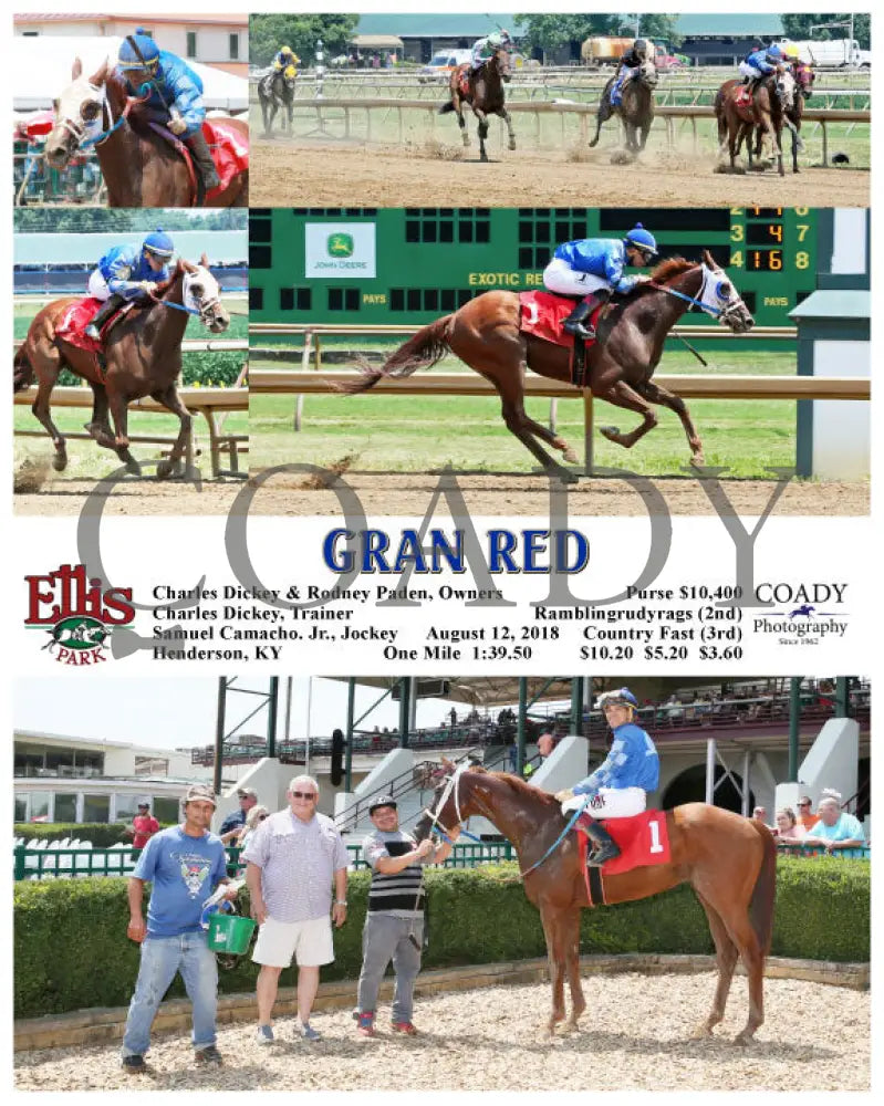 Gran Red - 081218 Race 01 Elp Ellis Park