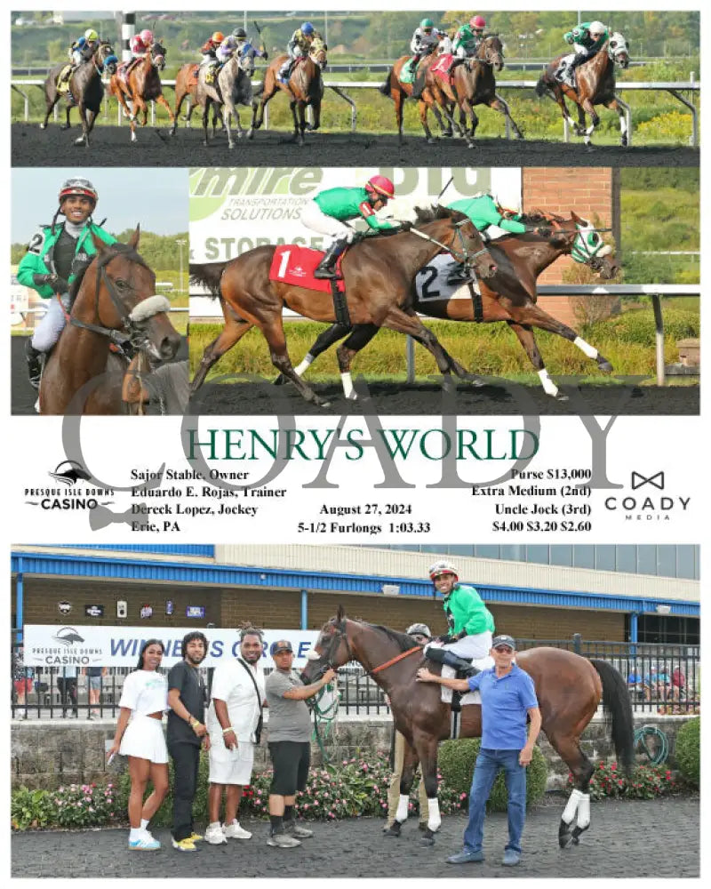 Henry’s World - 08-27-24 R08 Pid Presque Isle Downs